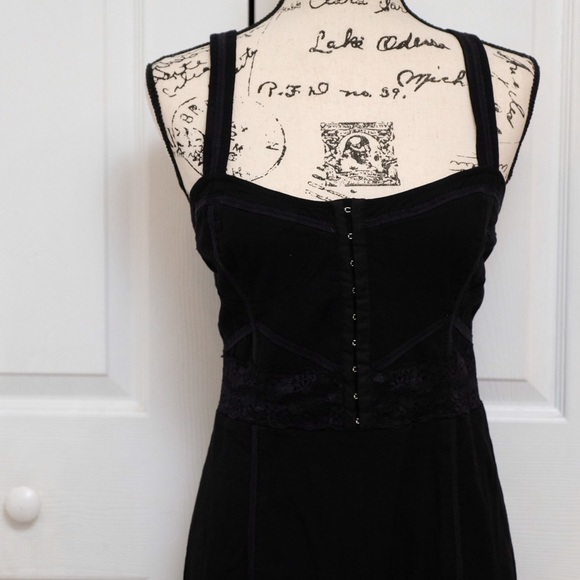 Free People Lace Me Up Black Bodycon Corset Dress - Picture 11 of 14